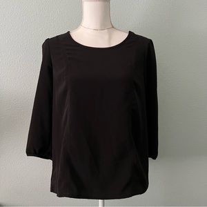 Kimchi Blue Black Keyhole Dress Shirt Top Blouse Urban Outfitters Sz M